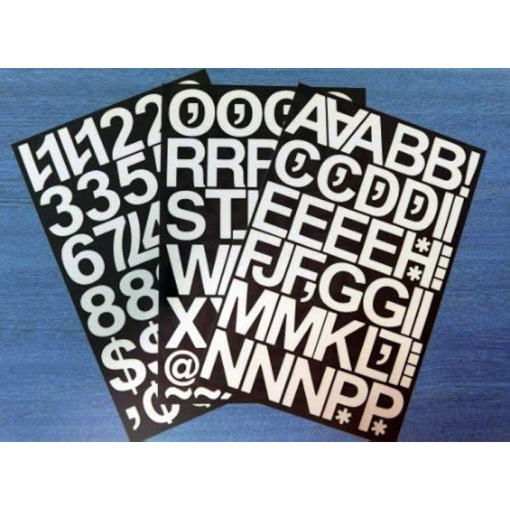 Cineboutique A-06LET50BLA - Adhesive Letters 50 mm - White