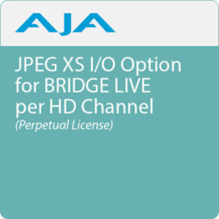 AJA BLVE-JXS01 - JPEG XS I/O Option for BRIDGE LIVE per HD Channel (Perpetual License)