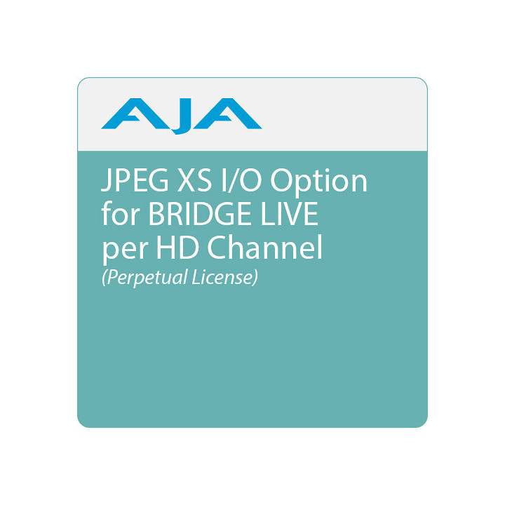 AJA BLVE-JXS01 - JPEG XS I/O Option for BRIDGE LIVE per HD Channel (Perpetual License)