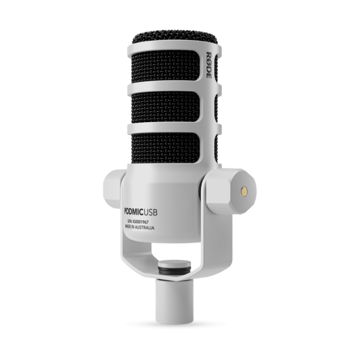 Rode PODMICUSBW - PodMic USB and XLR Dynamic Broadcast Microphone (White)