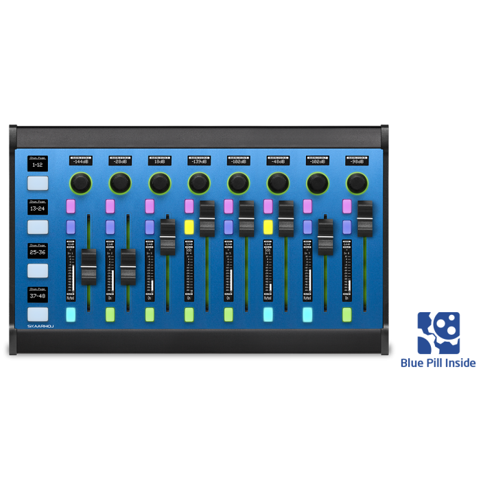 Skaarhoj WAVE-BOARD-V2B-SBK - Wave Board w/Blue Pill Inside - Slim Enclosure Black