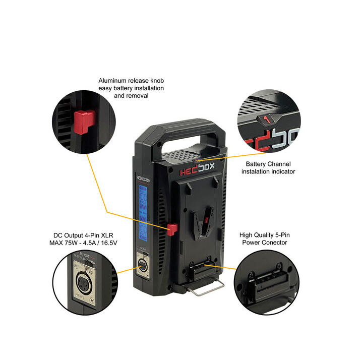 Hedbox PROBANK-2M - 300Wh Power Bank Kit with 2 x NERO M V-Mount Batteries