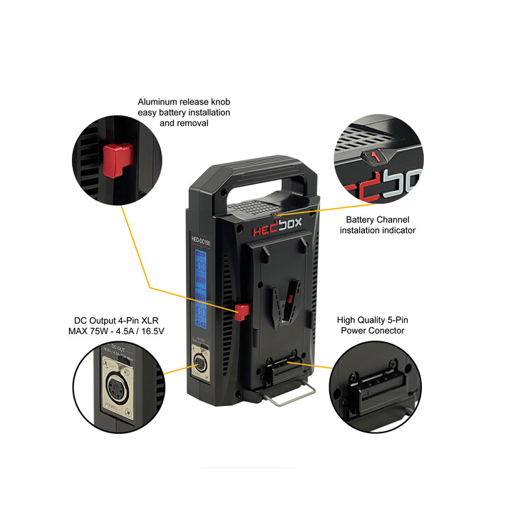 Hedbox PROBANK-2L - 390Wh Power Bank Kit with 2 x NERO L V-Mount Batteries