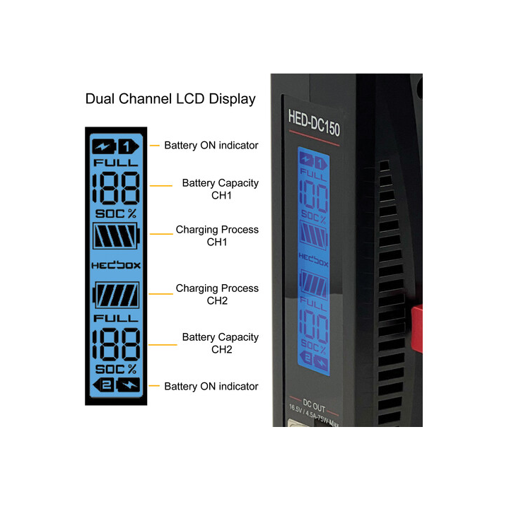 Hedbox PROBANK-2XL - 600Wh Power Bank Kit with 2 x NERO XL V-Mount Batteries