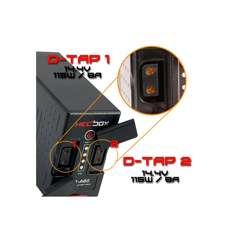 Hedbox HED-A60 - High-Capacity Rechargeable Battery Pack for Canon BP-A (6700mAh)