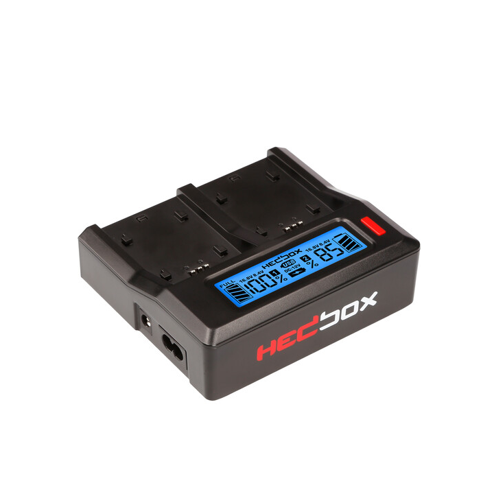 Hedbox RP-DC50/DFZ100 - RP-DC50 Digital LCD Dual Battery Charger Kit with RP-DFZ100 Battery Plates