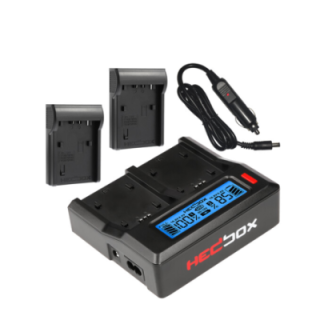 Hedbox RP-DC50/DFP50 - RP-DC50 Digital LCD Dual Battery Charger Kit with RP-DFP50 Battery Plates