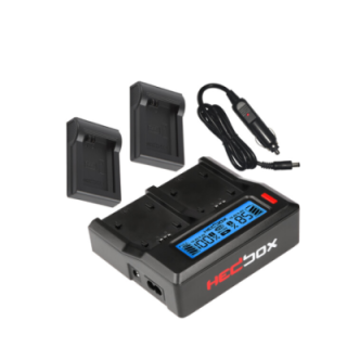 Hedbox RP-DC50/DFW50 - RP-DC50 Digital LCD Dual Battery Charger Kit with RP-DFW50 Battery Plates