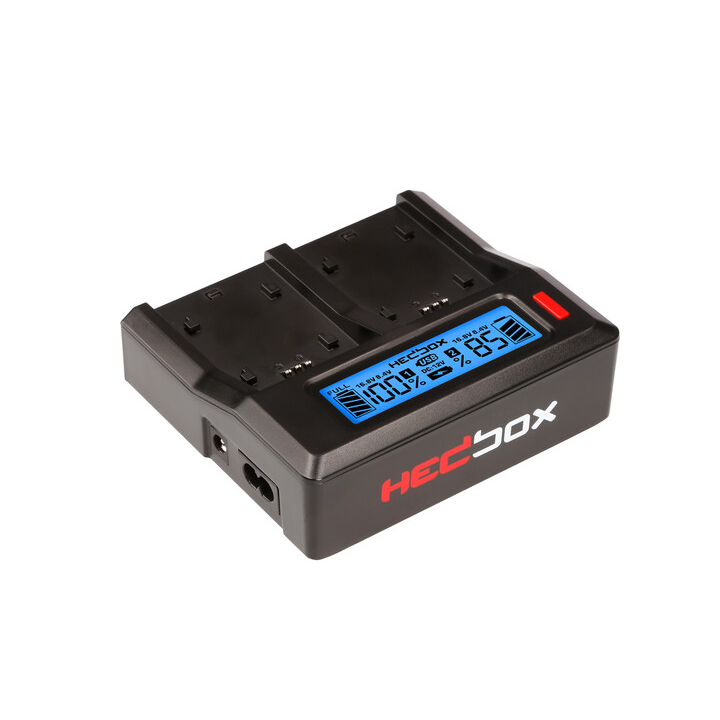 Hedbox RP-DC50/DFW50 - RP-DC50 Digital LCD Dual Battery Charger Kit with RP-DFW50 Battery Plates