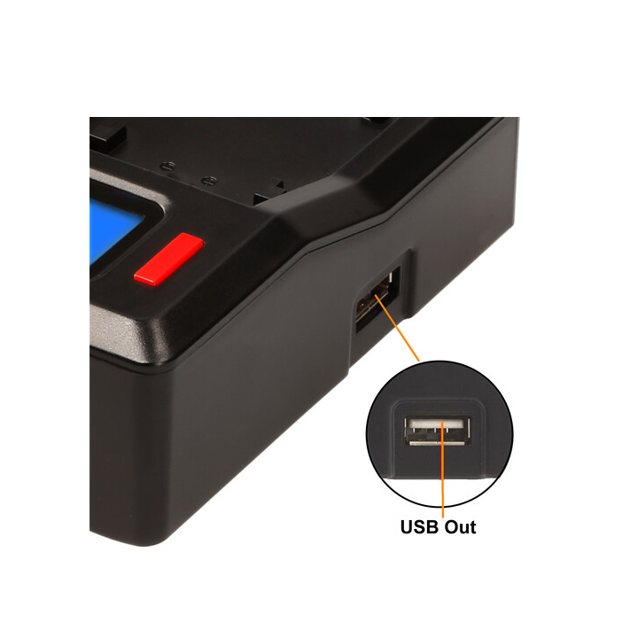 Hedbox RP-DC50/DFW50 - RP-DC50 Digital LCD Dual Battery Charger Kit with RP-DFW50 Battery Plates