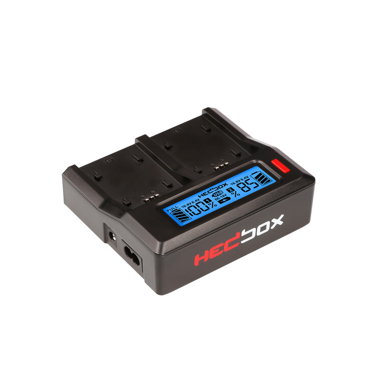 Hedbox RP-DC50/DBP975 - RP-DC50 Digital LCD Dual Battery Charger Kit with RP-DBP975 Battery Plates