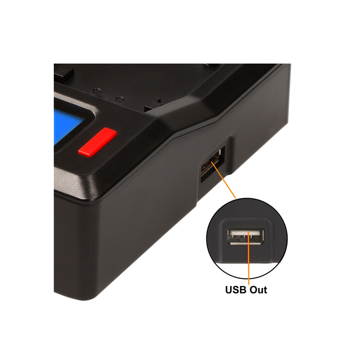 Hedbox RP-DC50/DBP975 - RP-DC50 Digital LCD Dual Battery Charger Kit with RP-DBP975 Battery Plates