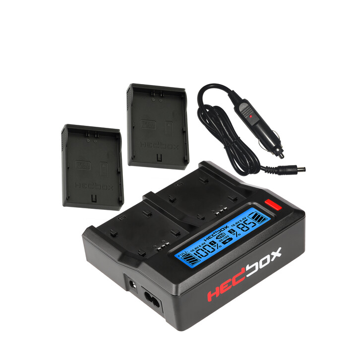 Hedbox RP-DC50/DJC70 - RP-DC50 Digital LCD Dual Battery Charger Kit with RP-DJC70 Battery Plates