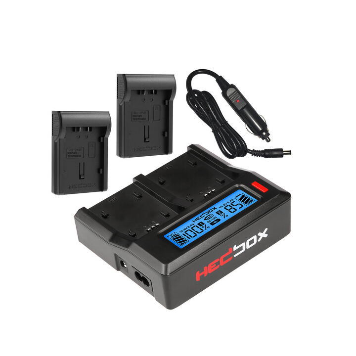 Hedbox RP-DC50/DD54 - RP-DC50 Digital LCD Dual Battery Charger Kit with RP-DD54 Battery Plates