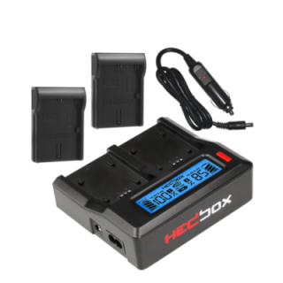Hedbox RP-DC50/DLPE6 - RP-DC50 Digital LCD Dual Battery Charger Kit with RP-DLPE6 Battery Plates