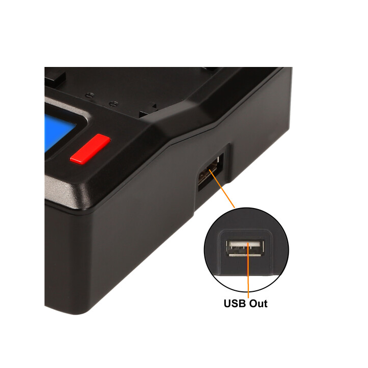 Hedbox RP-DC50/DLPE6 - RP-DC50 Digital LCD Dual Battery Charger Kit with RP-DLPE6 Battery Plates