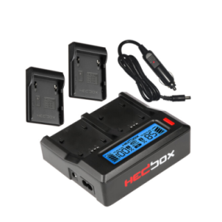 Hedbox RP-DC50/BPA60 - RP-DC50 Digital LCD Dual Battery Charger Kit with RP-BPA60 Battery Plates