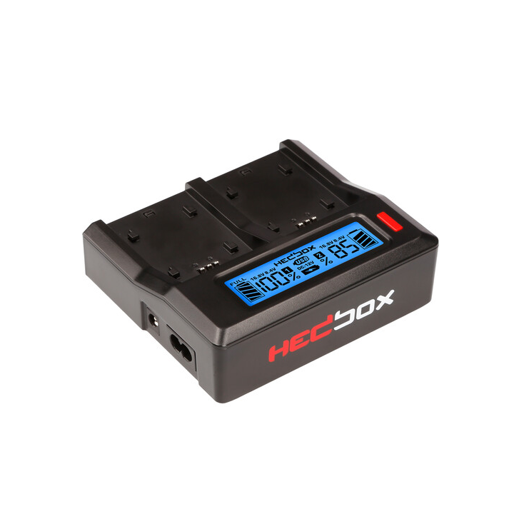 Hedbox RP-DC50/BPA60 - RP-DC50 Digital LCD Dual Battery Charger Kit with RP-BPA60 Battery Plates