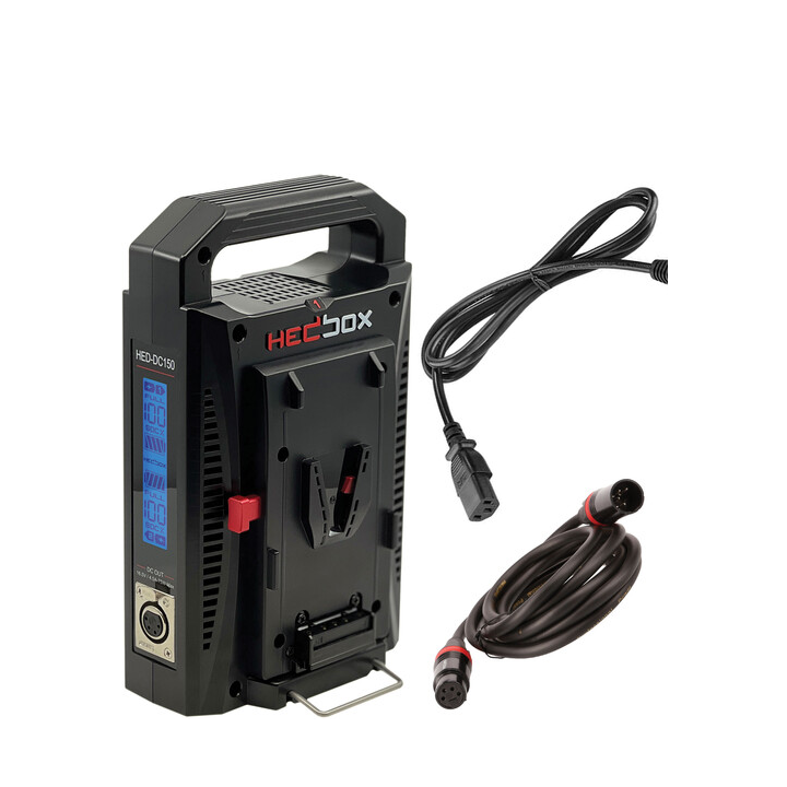 Hedbox HED-DC150V - Dual Digital V-Mount Battery Charger with Power Bank Function