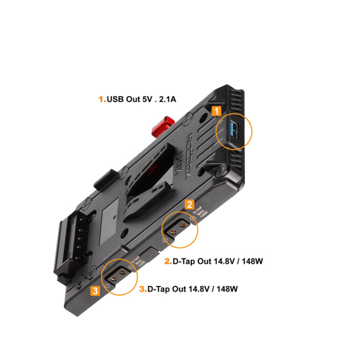 Hedbox UNIX II - Aluminum Power V-Lock Plate