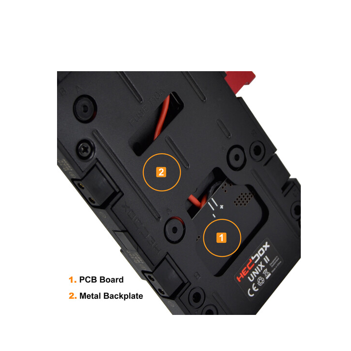 Hedbox UNIX II - Aluminum Power V-Lock Plate