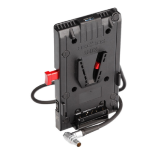 Hedbox UNIX-0BL - V-Mount Adapter Power Plate with 2-Pin LEMO 0B Right-Angle Cable