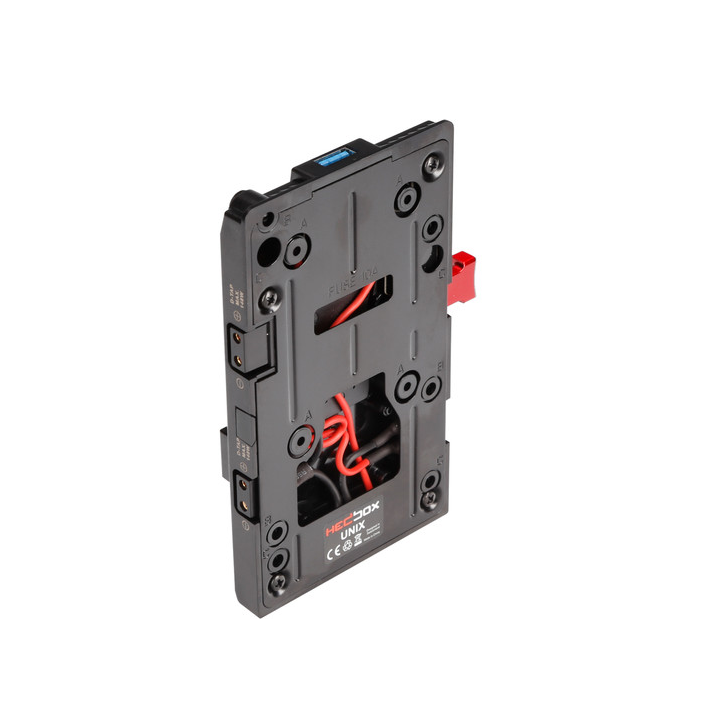 Hedbox UNIX-0BL - V-Mount Adapter Power Plate with 2-Pin LEMO 0B Right-Angle Cable