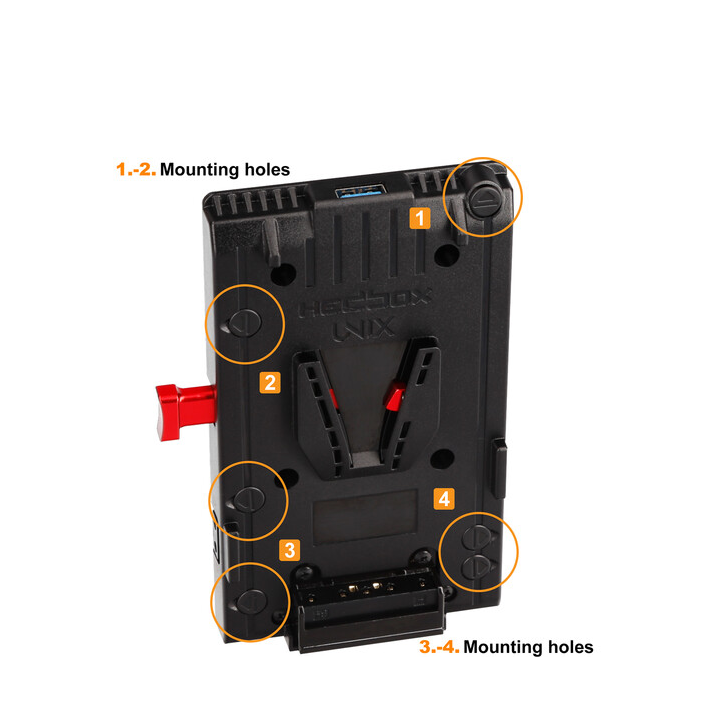 Hedbox UNIX-FX9 - Aluminum Power V-Lock Plate