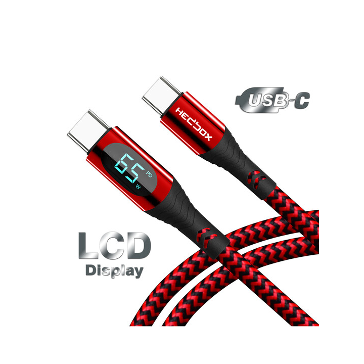 Hedbox RPC-D65W - USB-C LED Charge Cable (3.9')