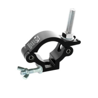 Doughty IP58086 - Slimline Lightweight Hook Clamp (Black) - Stainless Steel Fixings