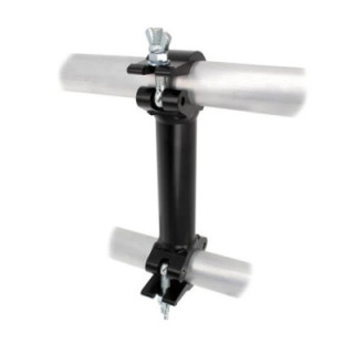 Doughty T57366 - Pipe to Pipe Coupler 90 Degree (500mm Centres)  (Black)