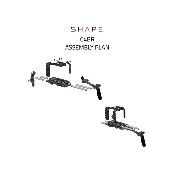 Shape C4BR - Cage Baseplate with Handle for Canon EOS C400