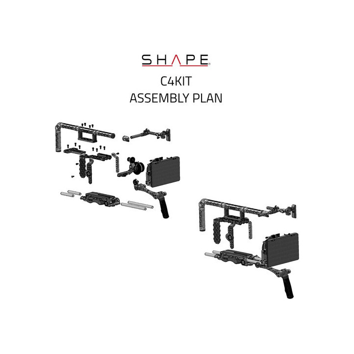 Shape C4KIT - Cage, Baseplate, Long Top Handle, Mattebox & Follow Focus Pro Kit for Canon EOS C400