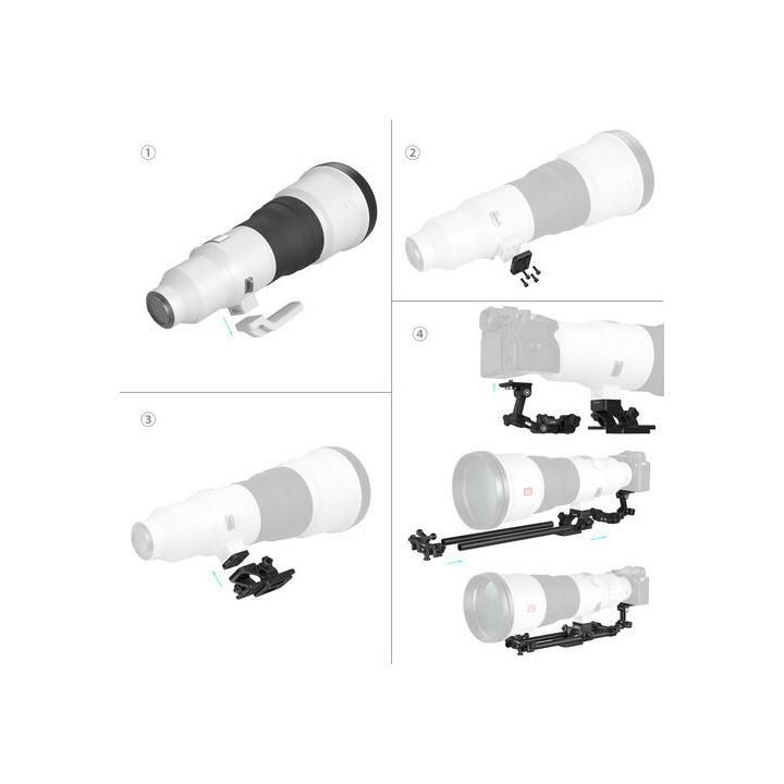SmallRig 4722 - Wildlife Photography Lens Support Kit (Touch & Go Plate S)