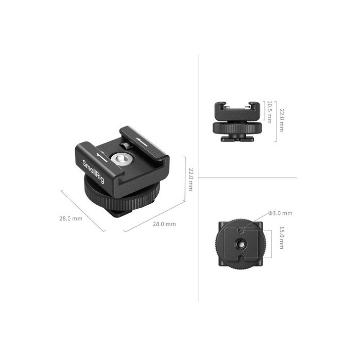 SmallRig 4822 - Cold Shoe Mount for Compact Wireless Microphones