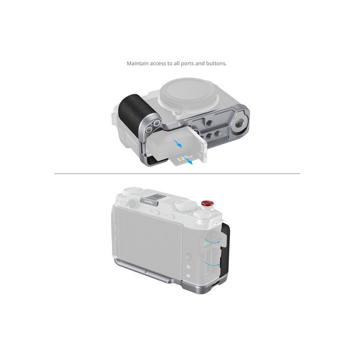 SmallRig 4875 - L-Shape Mount Plate with Silicone Handle for FUJIFILM X-M5 (Sliver)