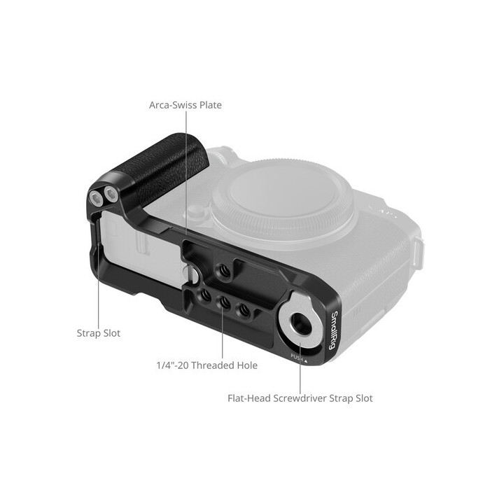 SmallRig 4876 - L-Shape Mount Plate with Silicone Handle for FUJIFILM X-M5 (Black)