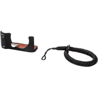 SmallRig 4879 - Leather Half Case Kit for FUJIFILM X-M5 (Black)