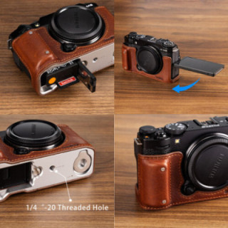 SmallRig 4880 - Leather Half Case Kit for FUJIFILM X-M5 (Brown)