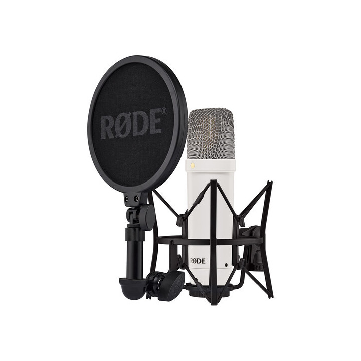 Rode NT1SIGNATUREWHITE - NT1 Signature Series Large-Diaphragm Condenser Microphone (White)