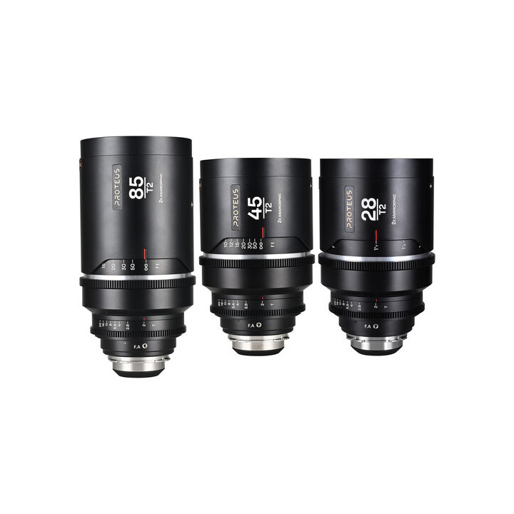 Laowa VE284585PLEFM-F - Proteus Flex 2X Anamorphic 3-Lens Bundle Set A (28mm, 45mm, 85mm) - (Meters)