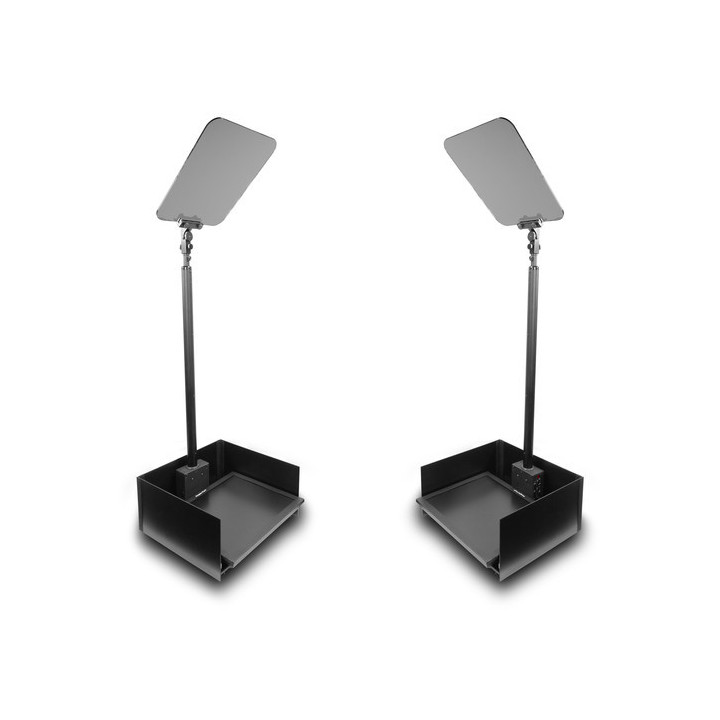 Prompter People PRO-SP19PHB-CARB - PP-Stage Pro 19" Pair High Bright with Carbon Fiber Poles