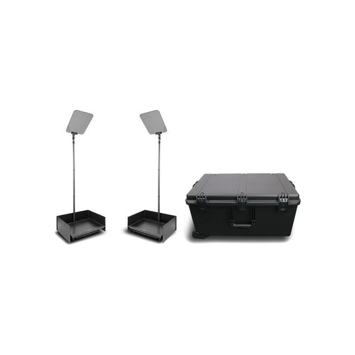 Prompter People PRO-SP24PHB-CARB - PP-Stage Pro 24" Pair High Bright with Carbon Fiber Poles