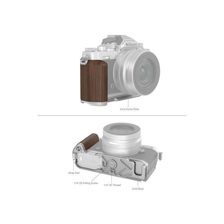 SmallRig 4803 - Wooden L-Shape Grip for Nikon Z fc (Sliver)