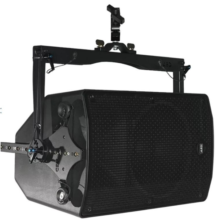 AED Audio MULTI12 HORIZONTAL BRACKET - Steel HORIZONTAL MOUNTING BRACKET, YOKE, BLACK