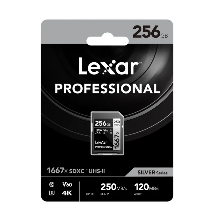 Lexar LSD256CB1667 - 1667x UHS-II SDXC 256GB Silver