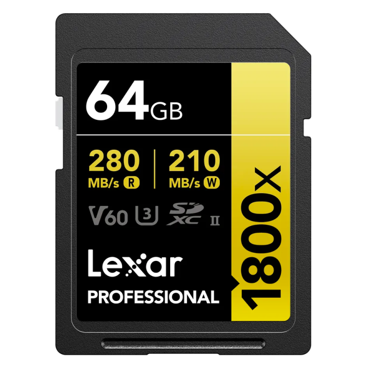 Lexar LSD1800064G-BNNNG - 1800x UHS-II SDXC 64GB Gold