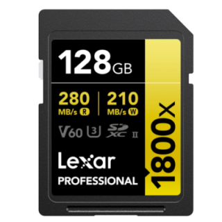 Lexar LSD1800128G-BNNNG - 1800x UHS-II SDXC 128GB Gold