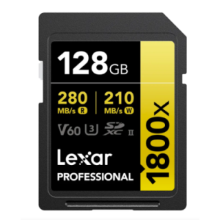Lexar LSD1800128G-B2NNG - 1800x UHS-II SDXC 2x128GB Gold