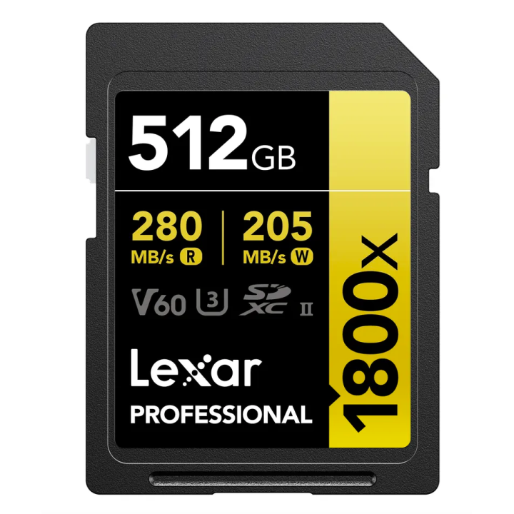 Lexar LSD1800512G-BNNNG - 1800x UHS-II SDXC 512GB Gold